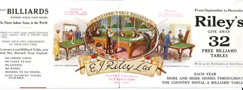 E.J. Riley Billiard advert