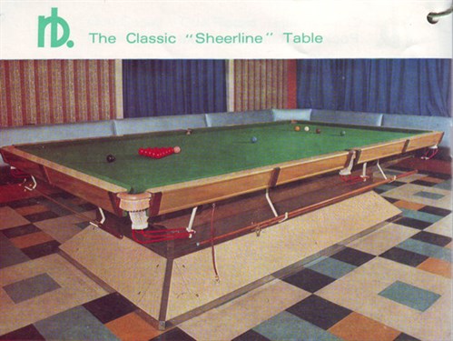 Riley Burwat sheerline snooker table