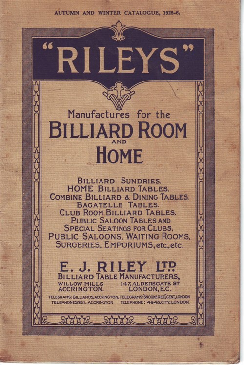E J Riley Billiard Tables