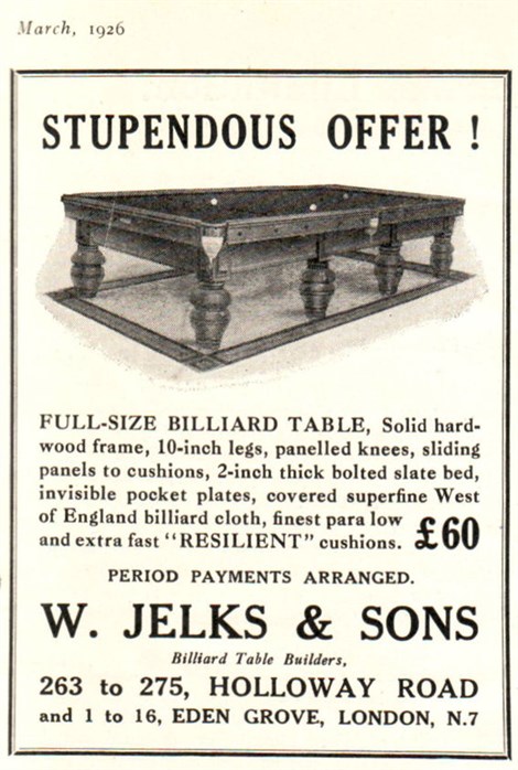 Jelks Billiard Table builders