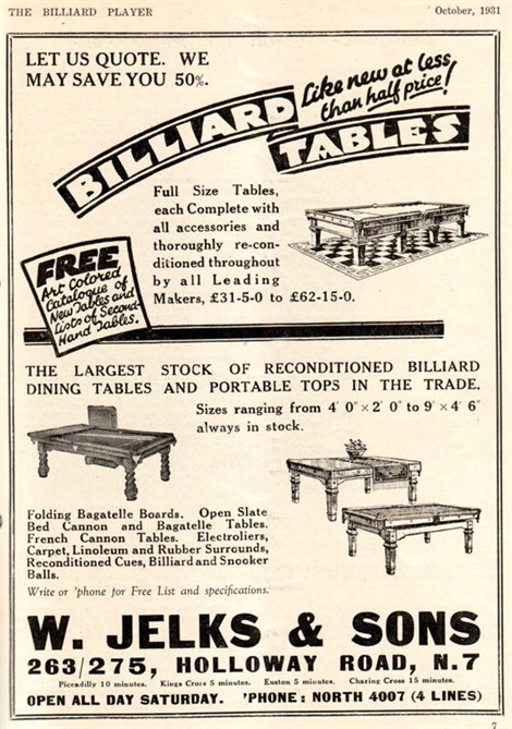 Jelks Billiard Dining Tables
