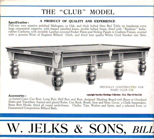 Jelks full size Billiard Table
