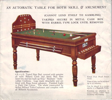 Early Jelks Bar Billiard Table