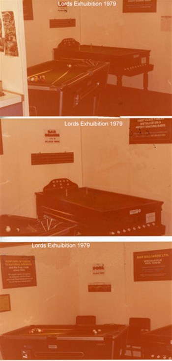 Bar Billirads exhibition Lords 1979