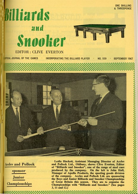 Sept 1967 The Billiard player