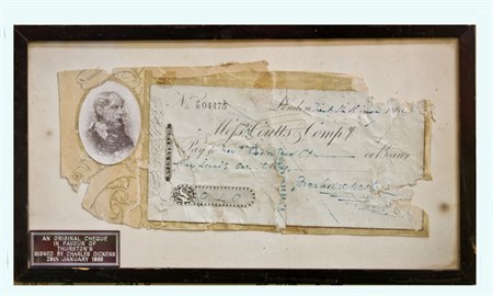Charles Dickens Coutts Co. cheque
