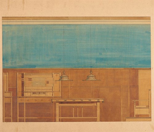 Cabinets for Billiard Room by Brangwyn