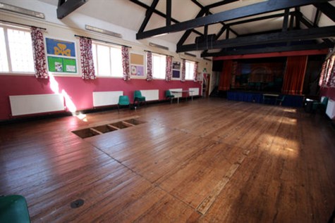 Bromborough Village Institute Hall removing floor
