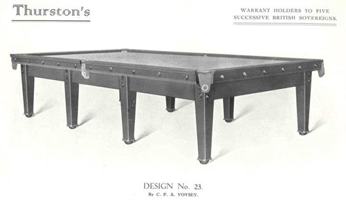 Thurston Billiard table designed by C.F.A. Voysey