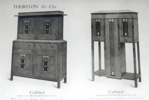 Frank Brangwyn R.A. designed cabinets