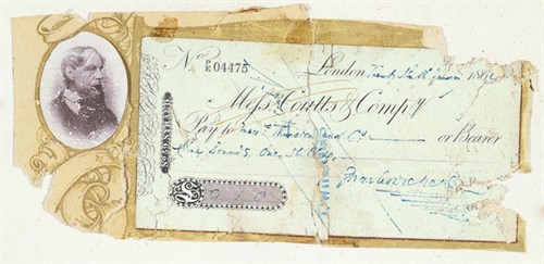 Charles Dickens cheque for Thurston