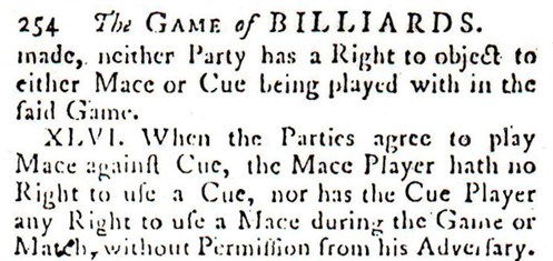 Early Billiard Rule XLVI