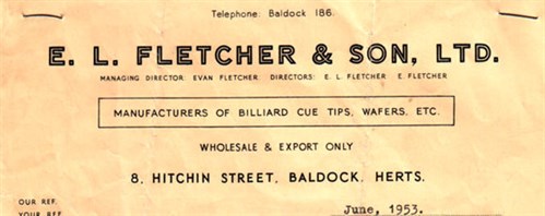E. L. Fletcher letterhead