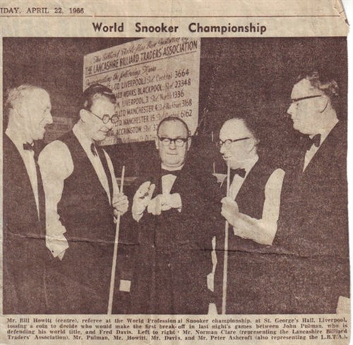John Pulman & Fred Davis Snooker professionals