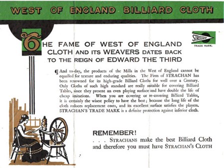 Strachan West of England Billiard Cloth