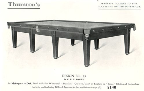 Voysey Billiard Table